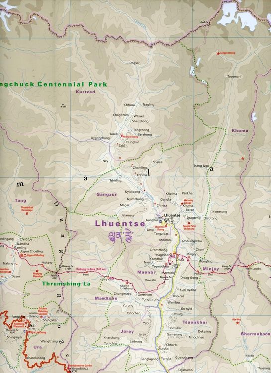 Reise Know-How Landkarte Bhutan 1 : 250.000