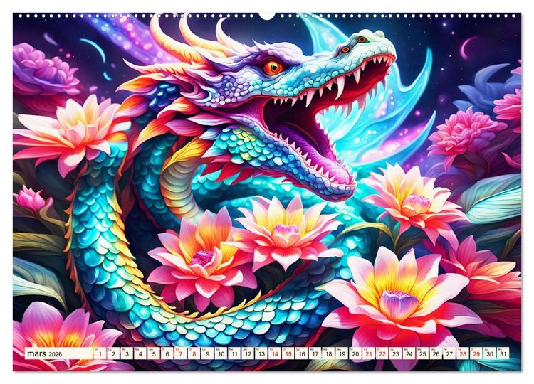Produktbild: Gardiens mystiques (Calendrier mural 2026 DIN A2 vertical) calendrier de bureau