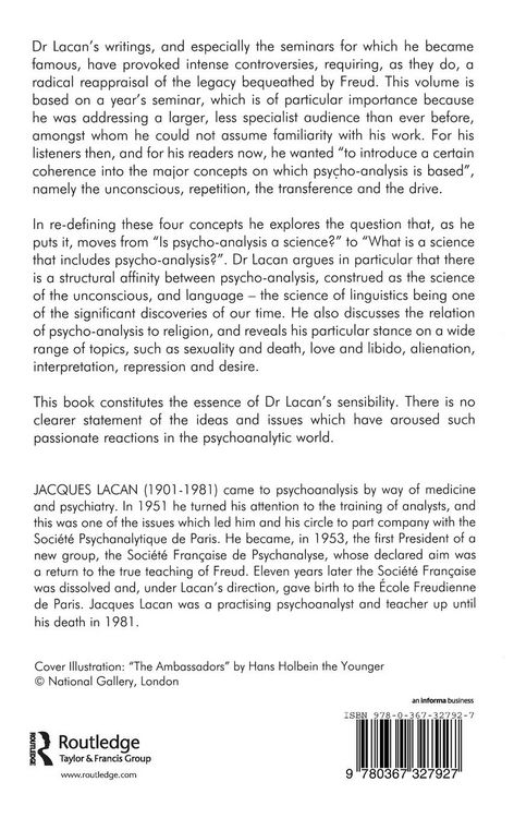 Produktbild: The Four Fundamental Concepts of Psycho-Analysis