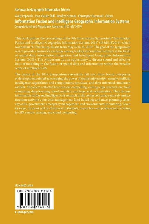 Produktbild: Information Fusion and Intelligent Geographic Information Systems