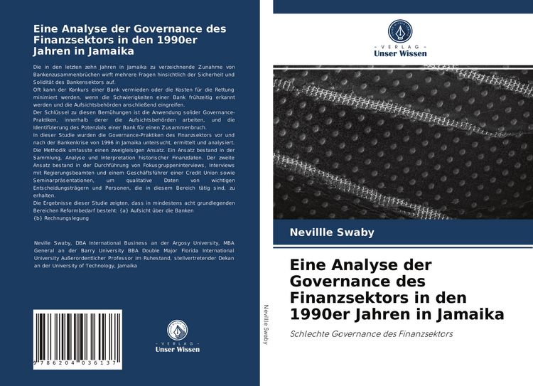 Produktbild: Eine Analyse der Governance des Finanzsektors in den 1990er Jahren in Jamaika