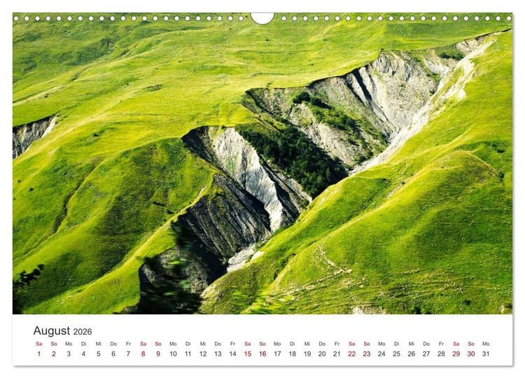 Produktbild: Georgien - Einmalige Landschaften (Wandkalender 2026 DIN A3 quer), CALVENDO Monatskalender