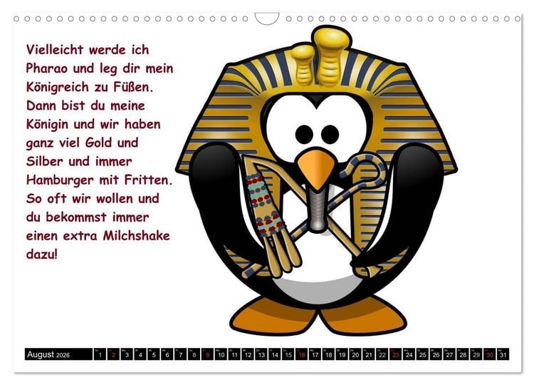 Produktbild: Pinguin-Elfe (Wandkalender 2026 DIN A3 quer), CALVENDO Monatskalender