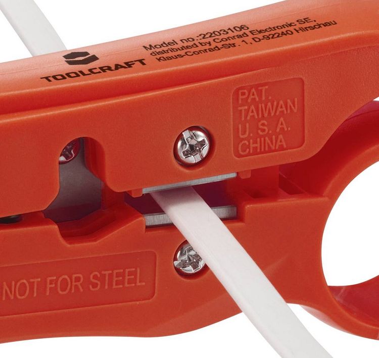 Produktbild: TOOLCRAFT TO-6609318 HSK-4132 Abisolierzange Geeignet f&uuml;r Koaxialkabel, Rundkabel