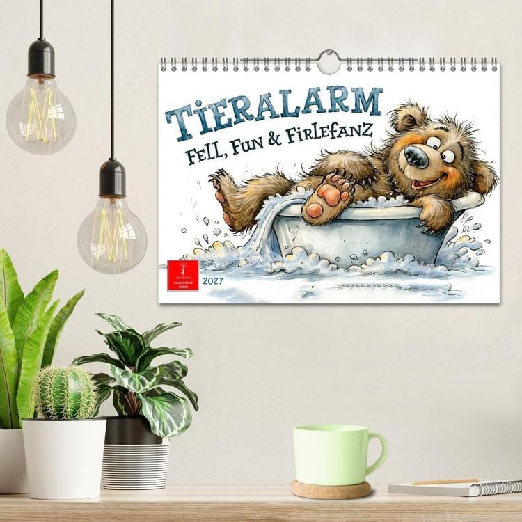 Produktbild: Tieralarm - Fell, Fun & Firlefanz (Wandkalender 2027 DIN A4 quer), CALVENDO Monatskalender