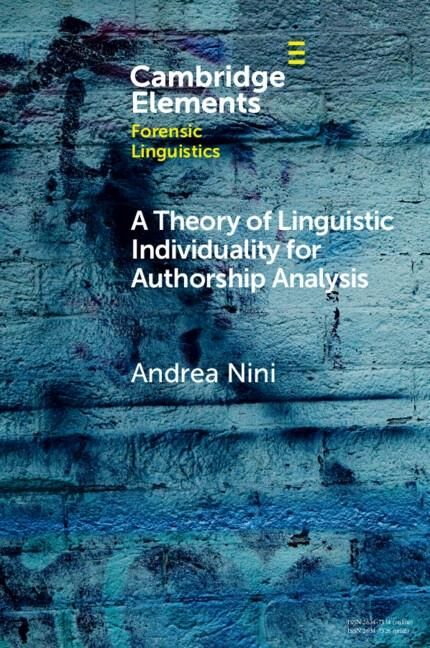 Produktbild: Theory of Linguistic Individuality for Authorship Analysis