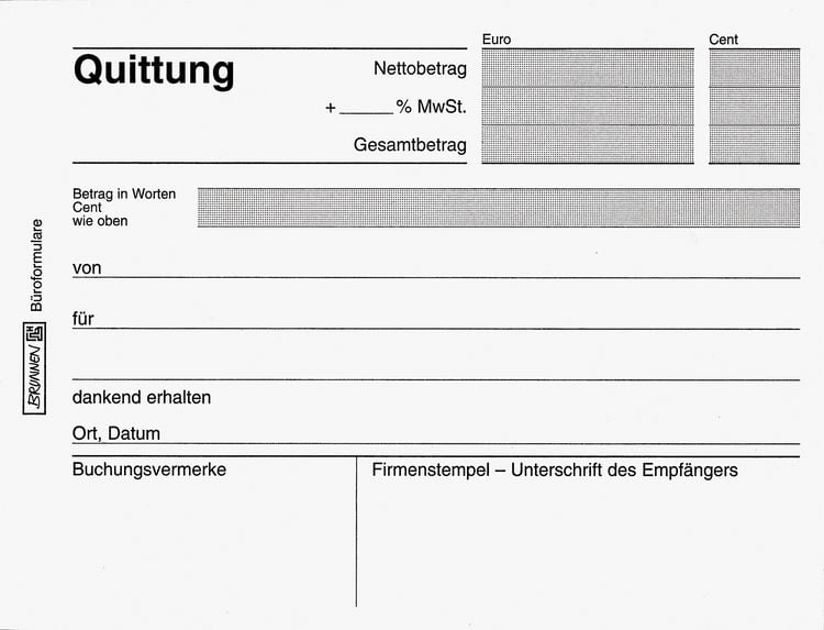 Produktbild: Brunnen Quittungen 2x40 Blatt mit Mwst.