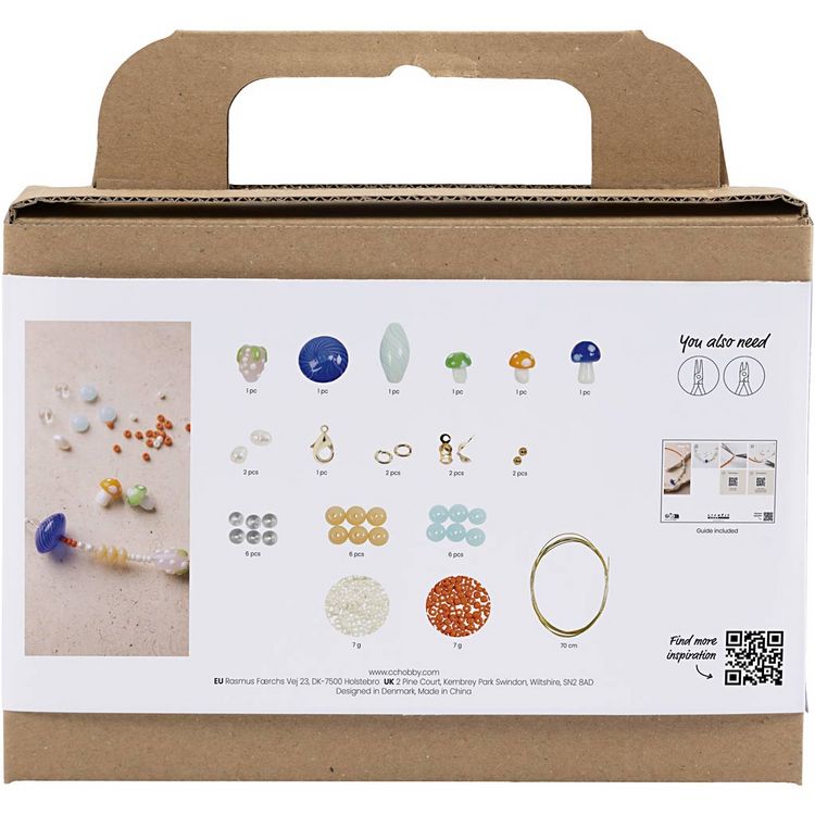 Produktbild: Creativ Company DIY Sets Beads Mini Kreativ Set Schmuck, Sort. Farben, Markante Halskette, Kreativ Box