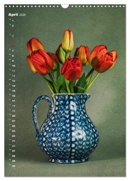 Produktbild: Blumenschmuck in Bunzlau Keramik (Wandkalender 2026 DIN A3 hoch), CALVENDO Monatskalender