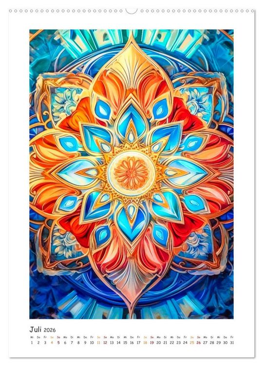 Produktbild: Zauberhafte Mandalas (hochwertiger Premium Wandkalender 2026 DIN A2 hoch), Kunstdruck in Hochglanz