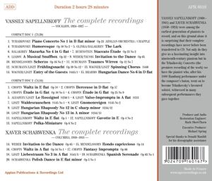 Produktbild: V.Sapellnikoff & X.Scharwenka-S&auml;mtl.Aufnahmen