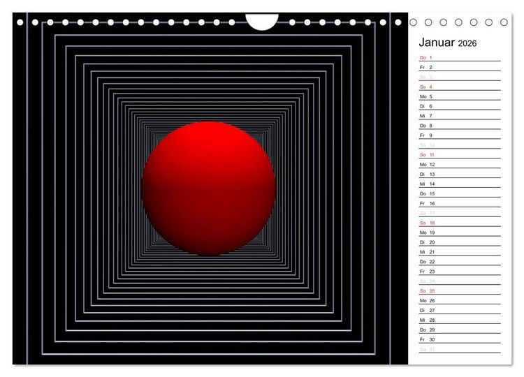 Produktbild: Mit Geometrie durch das Jahr (Wandkalender 2026 DIN A4 quer), CALVENDO Monatskalender