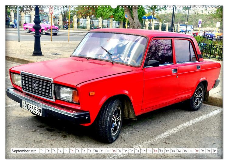 Produktbild: LADA-LAND KUBA (Wandkalender 2026 DIN A2 quer), CALVENDO Monatskalender