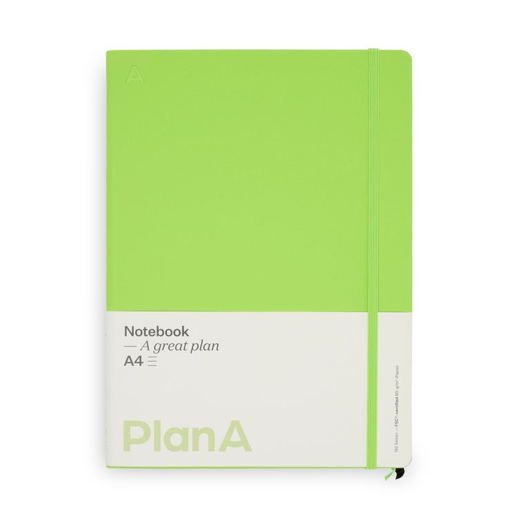 Produktbild: Notizbuch A4 Hardcover Kiwi Green Liniert, 192 Seiten