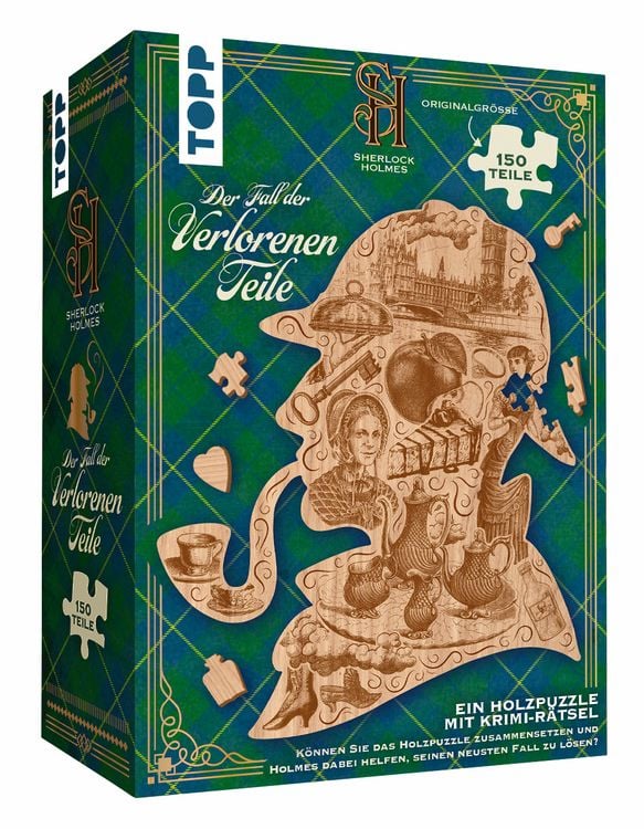 Produktbild: Sherlock Holmes &ndash; Der Fall der verlorenen Teile. Ein Holzpuzzle mit Kriminalfall