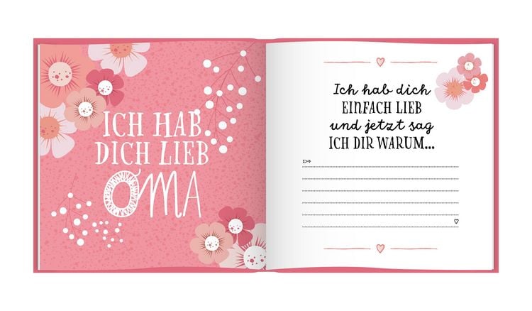 Produktbild: Das Erinnerungsbuch f&uuml;r die beste Oma der Welt. Ausf&uuml;llbuch zum Verschenken f&uuml;r die Oma zum Geburtstag, oder Muttertag. Liebevolle Geschenkidee f&uuml;r Oma von Enkeltochter und Enkelsohn. Geschenkbuch