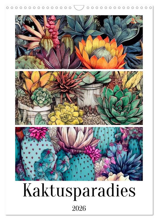 Produktbild: Kaktusparadies (Wandkalender 2026 DIN A3 hoch), CALVENDO Monatskalender
