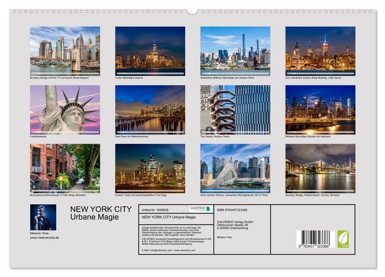 Produktbild: NEW YORK CITY Urbane Magie (hochwertiger Premium Wandkalender 2026 DIN A2 quer), Kunstdruck in Hochglanz