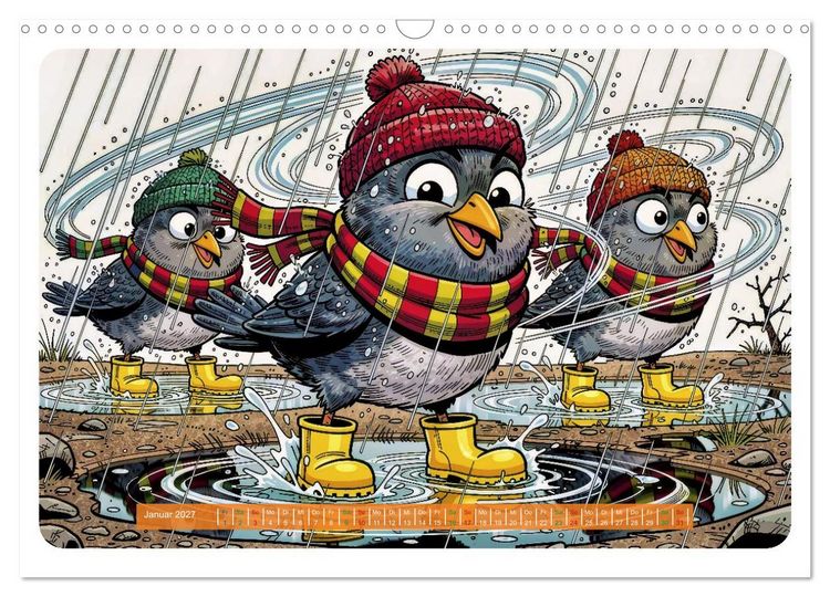 Produktbild: Lustige Sturmv&ouml;gel - Comic (Wandkalender 2027 DIN A3 quer), CALVENDO Monatskalender