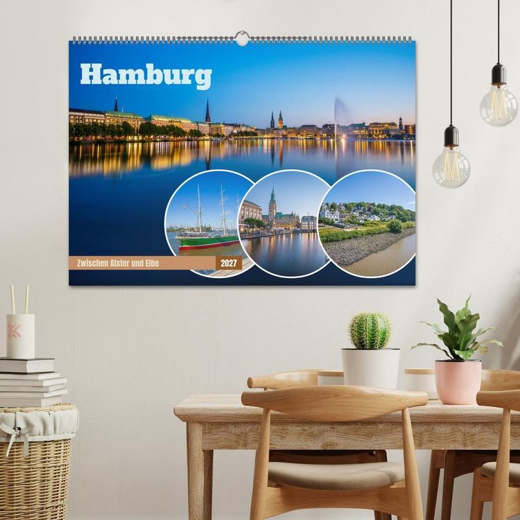 Produktbild: Hamburg - Zwischen Alster und Elbe (Wandkalender 2027 DIN A2 quer), CALVENDO Monatskalender