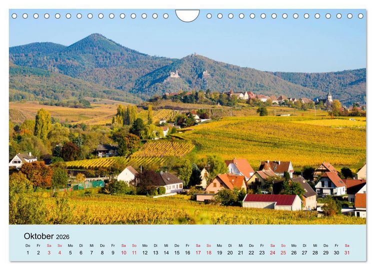 Produktbild: Elsass- und Vogesentr&auml;ume (Wandkalender 2026 DIN A4 quer), CALVENDO Monatskalender