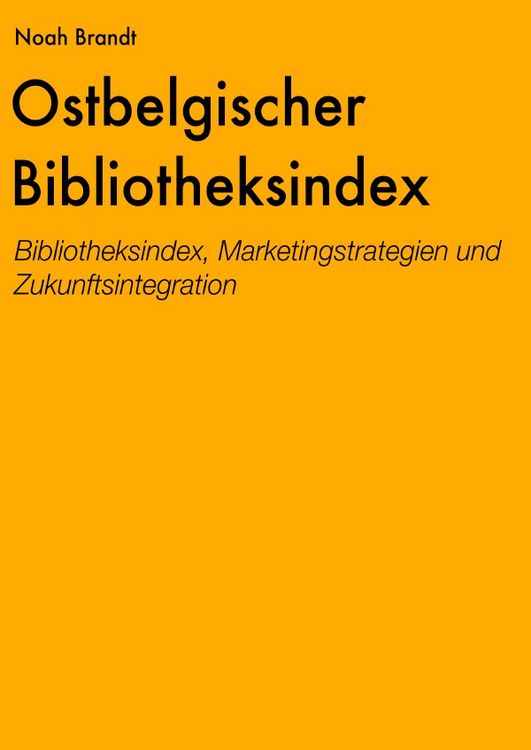 Produktbild: Ostbelgischer Bibliotheksindex