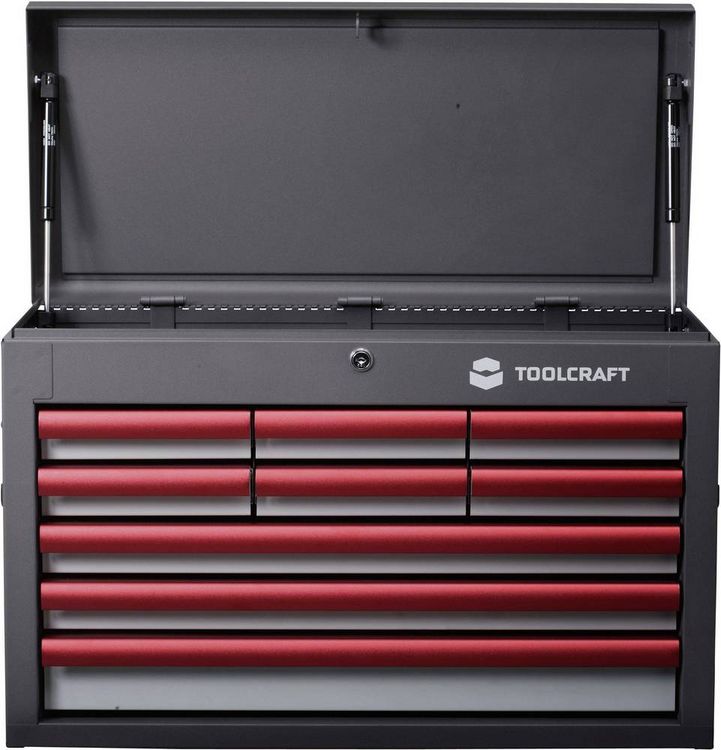 Produktbild: TOOLCRAFT 887090 Werkstattwagen Herstellerfarbe: Grau, Anthrazit, Rot