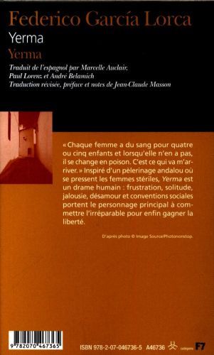 Produktbild: Yerma : po&egrave;me tragique en trois actes et six tableaux