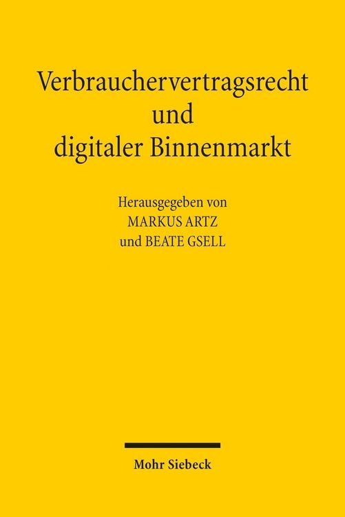 Produktbild: Verbrauchervertragsrecht und digitaler Binnenmarkt