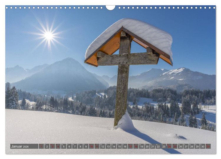 Produktbild: Sch&ouml;ne Wanderungen um Oberstdorf (Wandkalender 2026 DIN A3 quer), CALVENDO Monatskalender
