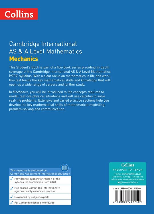 Produktbild: Cambridge International AS & A Level Mathematics Mechanics Student's Book