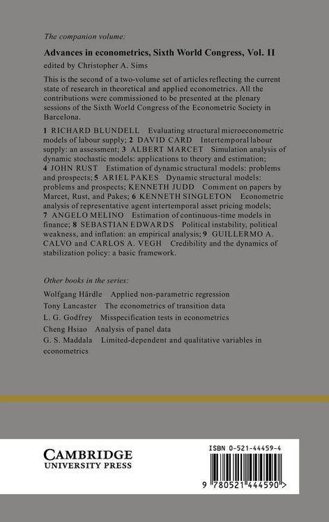 Produktbild: Advances in Econometrics