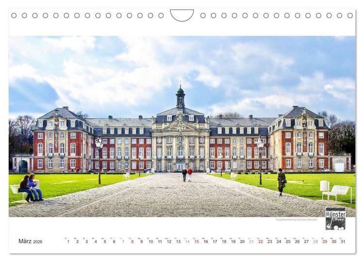 Produktbild: M&Uuml;NSTER :: Ansichten einer lebenswerten Stadt (Wandkalender 2026 DIN A4 quer), CALVENDO Monatskalender