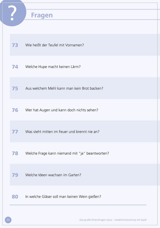 Produktbild: Das gro&szlig;e Scherzfragen-Quiz f&uuml;r Senioren
