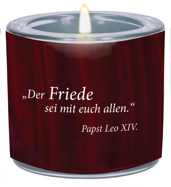 Produktbild: Windlicht aus Glas - Papst Leo XIV