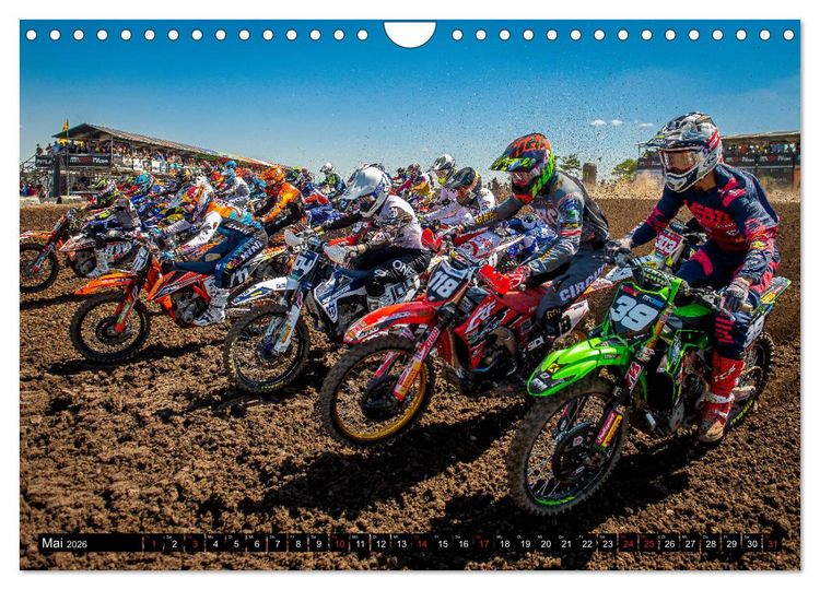 Produktbild: Blickpunkte Motocross (Wandkalender 2026 DIN A4 quer), CALVENDO Monatskalender