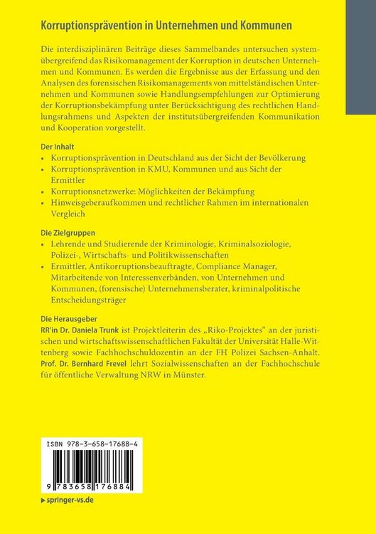 Produktbild: Korruptionspr&auml;vention in Unternehmen und Kommunen