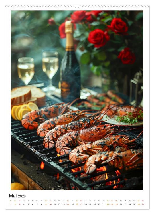 Produktbild: Food BBQ - Deftiges aus der Gourmet-K&uuml;che (hochwertiger Premium Wandkalender 2026 DIN A2 hoch), Kunstdruck in Hochglanz