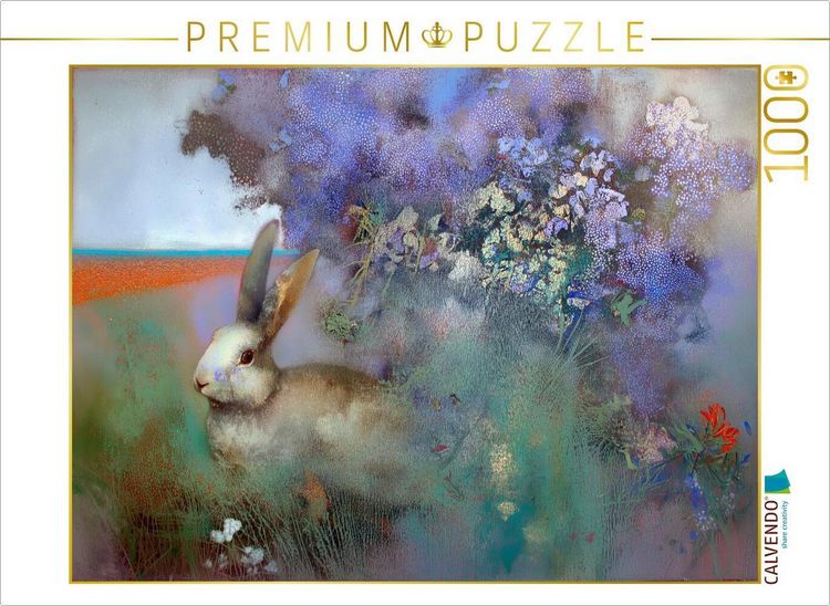 Produktbild: CALVENDO Puzzle Hase vor der Hecke | 1000 Teile Lege-Gr&ouml;&szlig;e 64x48cm Foto-Puzzle f&uuml;r gl&uuml;ckliche Stunden