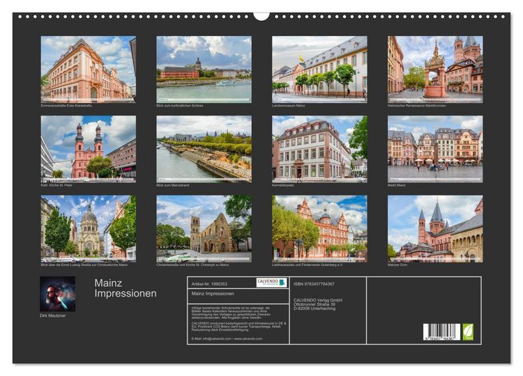 Produktbild: Mainz Impressionen (Wandkalender 2026 DIN A2 quer), CALVENDO Monatskalender