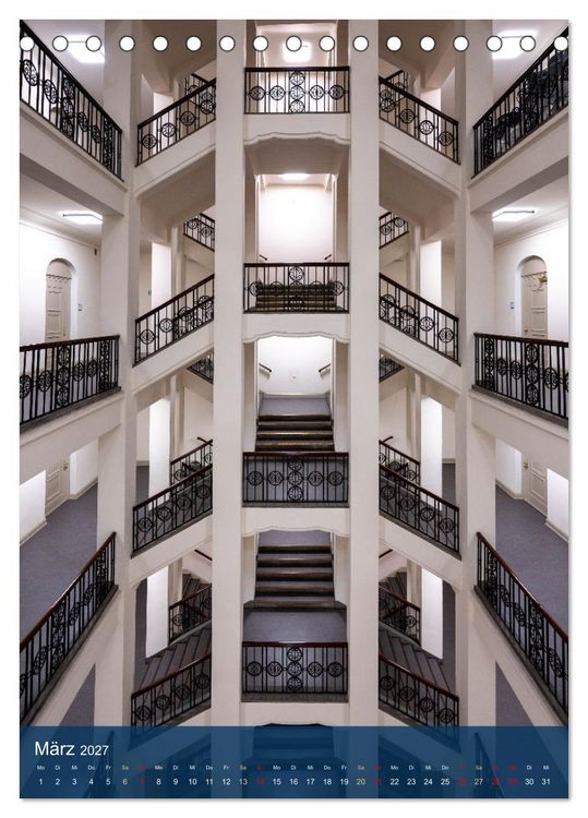 Produktbild: Treppenhauspoesie &ndash; Architektur im Aufstieg (Tischkalender 2027 DIN A5 hoch), CALVENDO Monatskalender
