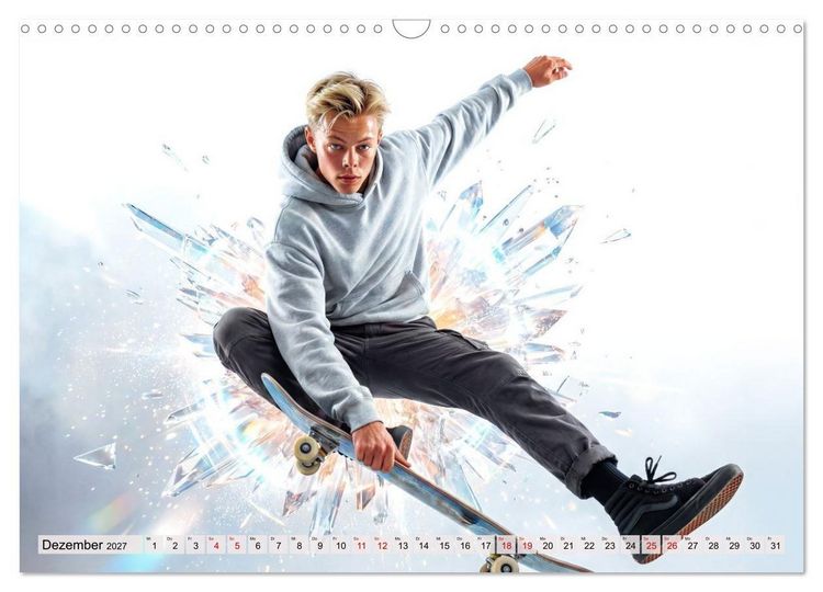 Produktbild: Dimensionen des Skateboarding (Wandkalender 2027 DIN A3 quer), CALVENDO Monatskalender