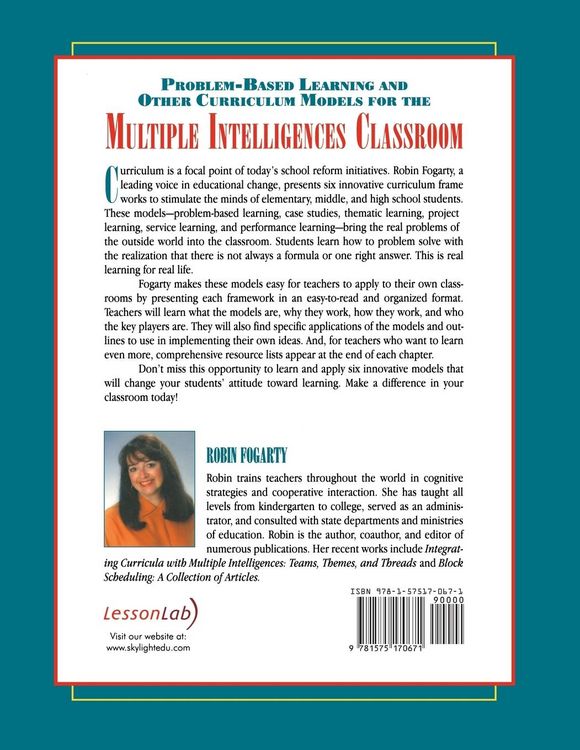 Produktbild: Problem-Based Learning & Other Curriculum Models for the Multiple Intelligences Classroom