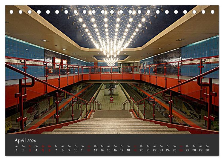 Produktbild: U-Bahn-Stationen des Westens (Tischkalender 2026 DIN A5 quer), CALVENDO Monatskalender