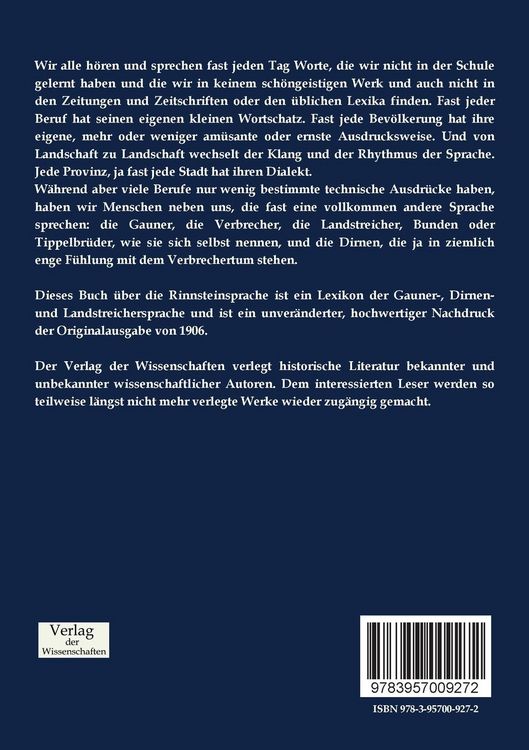 Produktbild: Rinnsteinsprache