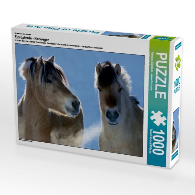 Produktbild: CALVENDO Puzzle Ein Motiv aus dem Kalender Fjordpferde - Norweger | 1000 Teile Lege-Gr&ouml;&szlig;e 64x48cm Foto-Puzzle f&uuml;r gl&uuml;ckliche Stunden