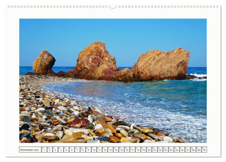 Produktbild: Samos - gr&uuml;ne Perle in der &Auml;g&auml;is (hochwertiger Premium Wandkalender 2026 DIN A2 quer), Kunstdruck in Hochglanz