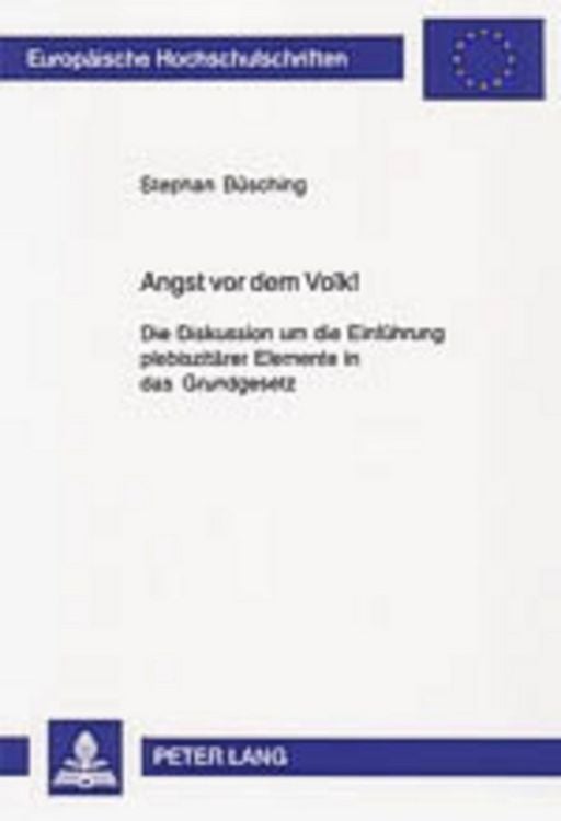 Produktbild: Angst vor dem Volk!