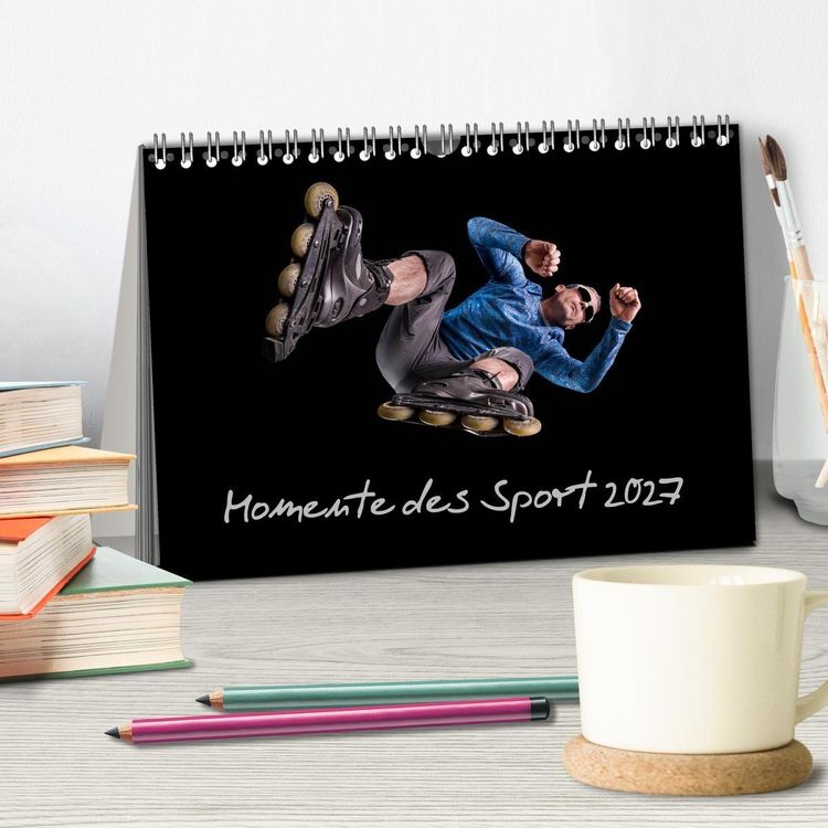 Produktbild: Momente des Sport (Tischkalender 2027 DIN A5 quer), CALVENDO Monatskalender