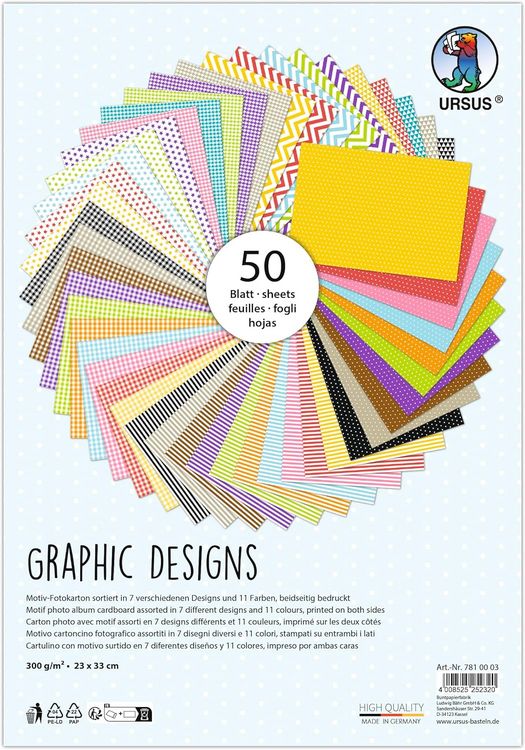 Produktbild: URSUS Basispapiere Motiv Fotokarton, Graphic Designs